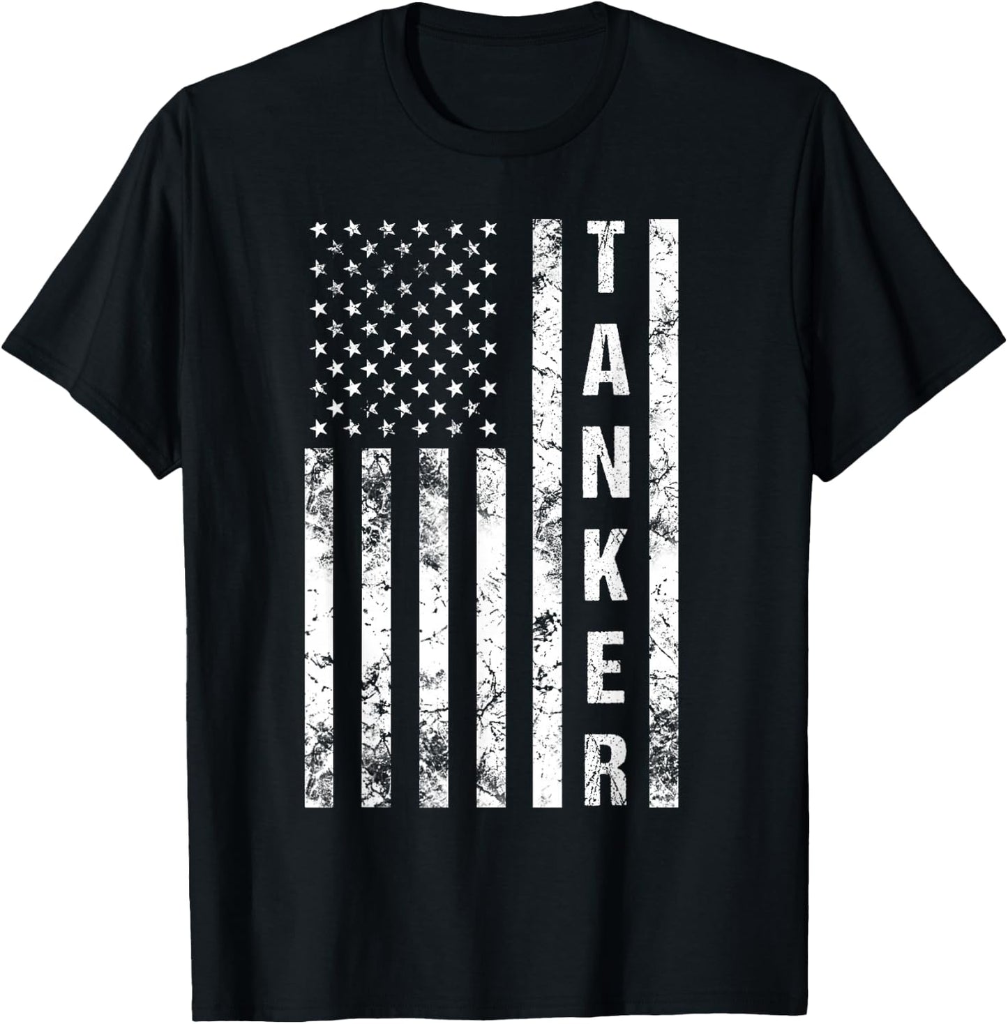 American Flag Army Tanker T-Shirt - T-Shirt | Black