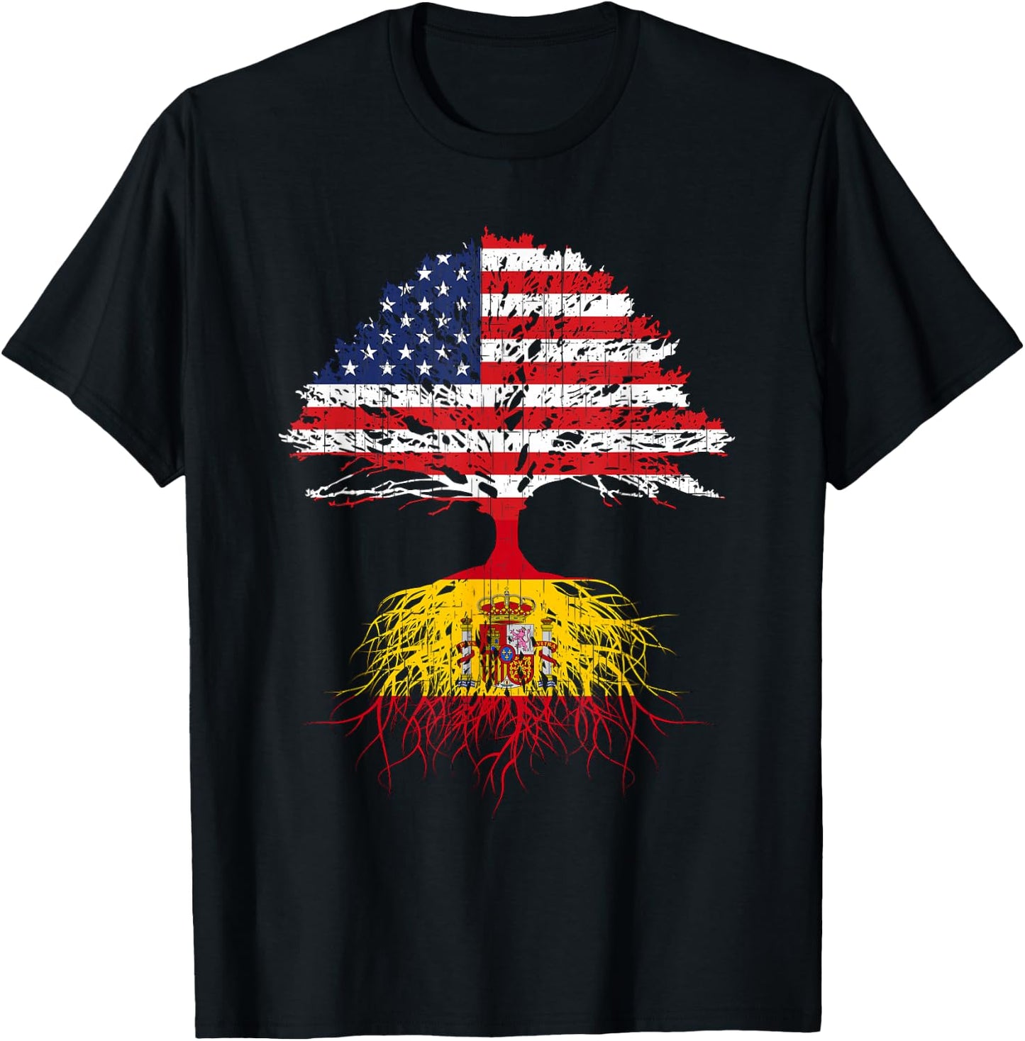Spanish Roots American Grown Spain Shirt Women Kids T-Shirt - T-Shirt | Black