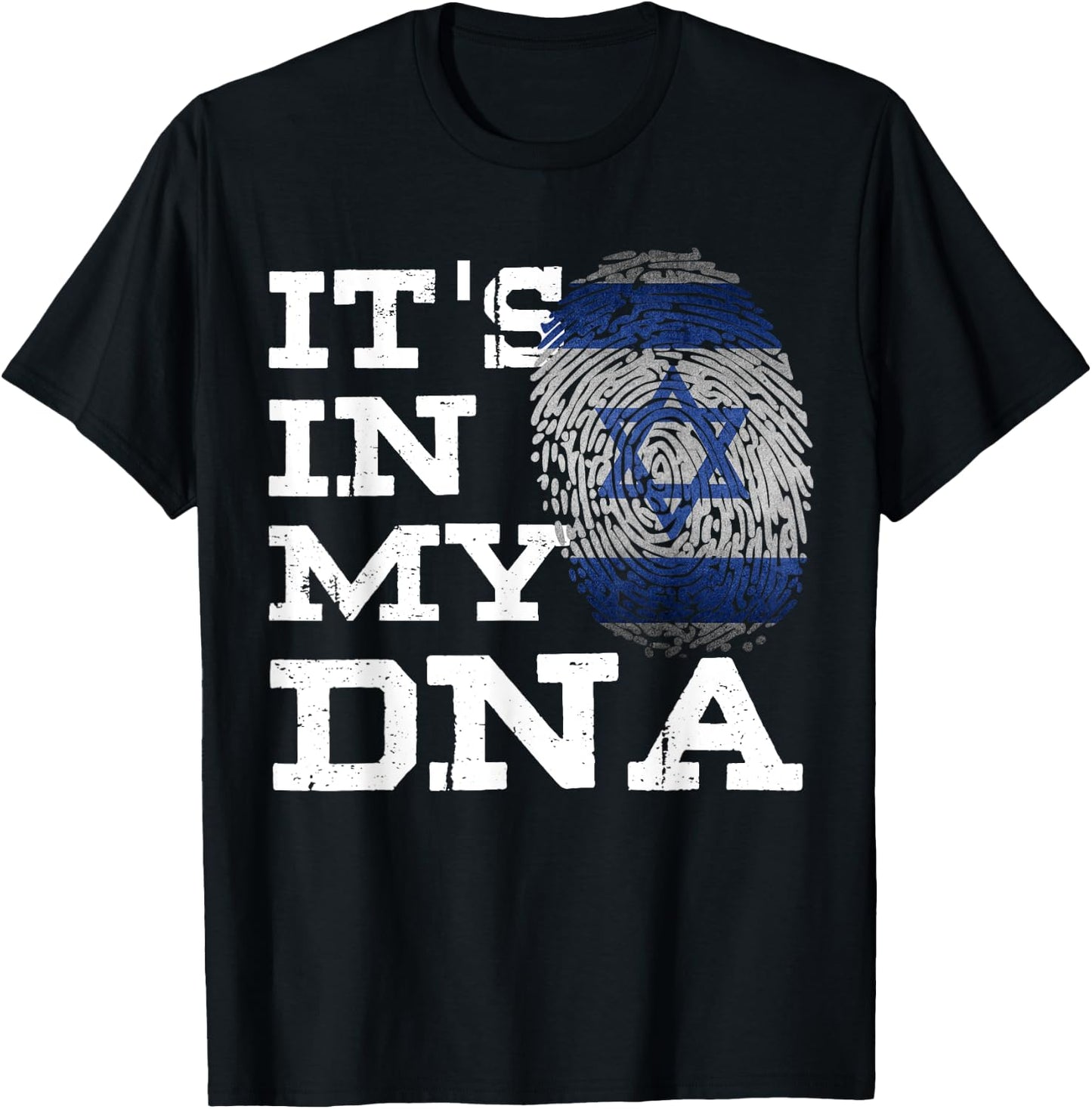 It's In My DNA Israeli Proud Israel Flag Jewish Gift T-Shirt - T-Shirt | Black