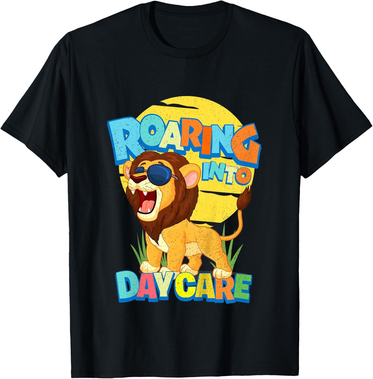 First Day of Daycare School Toddler Lion Safari Jungle Gifts T-Shirt - T-Shirt | Black