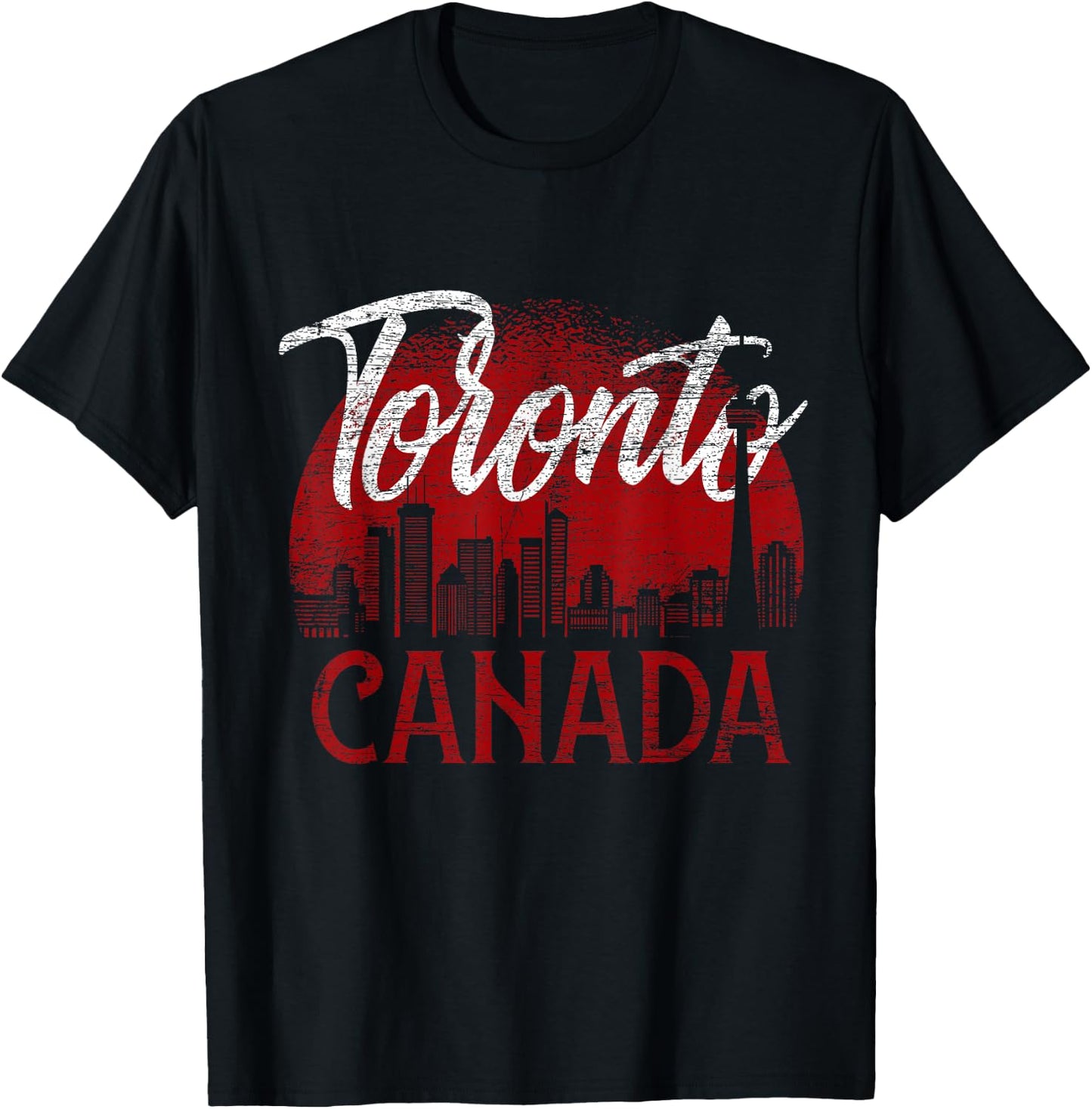 Toronto North America Canadian Flag Canada T-Shirt - T-Shirt | Black