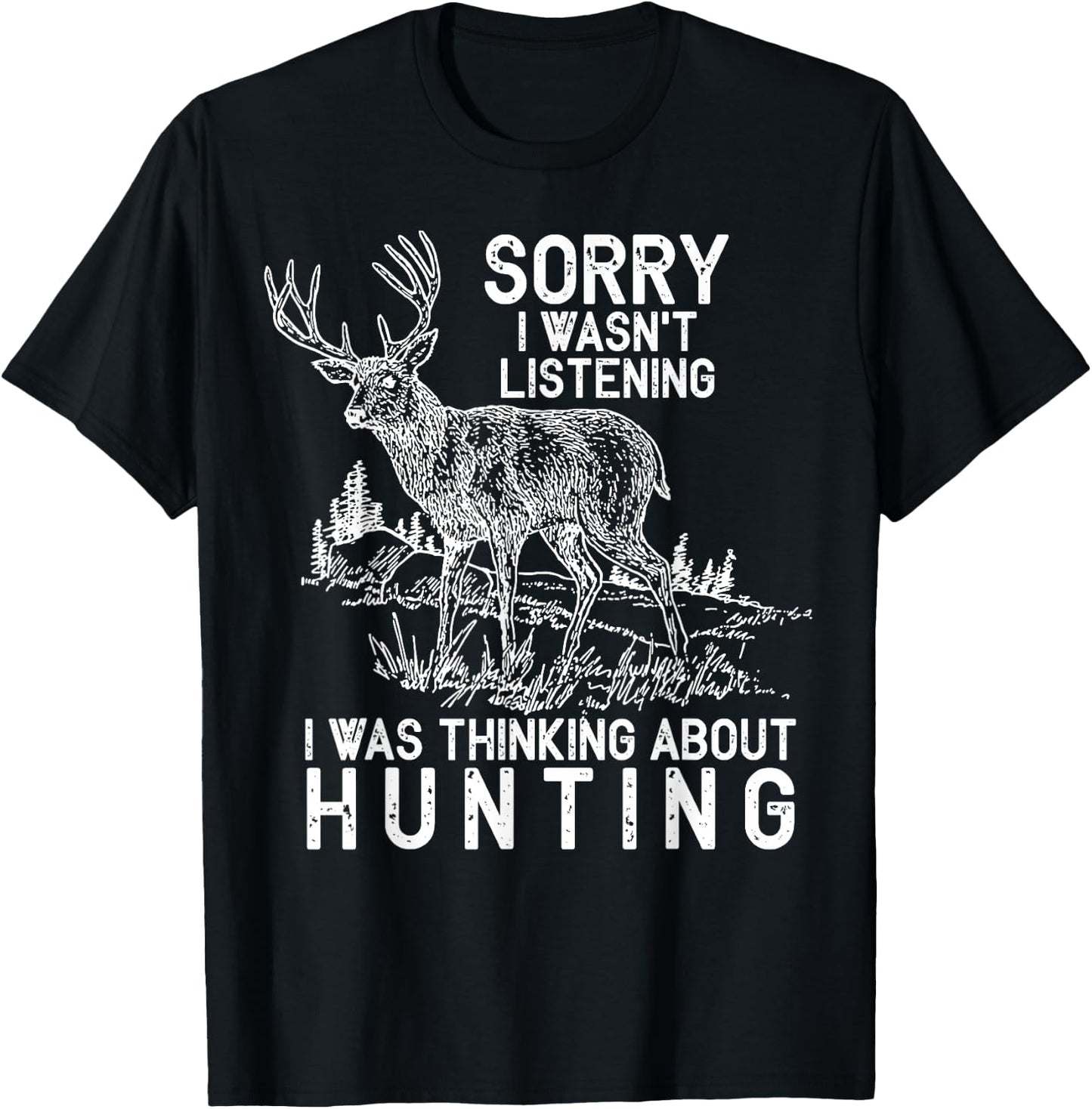 Funny Hunting - Deer Hunter Shirt Gift T-Shirt - T-Shirt | Black