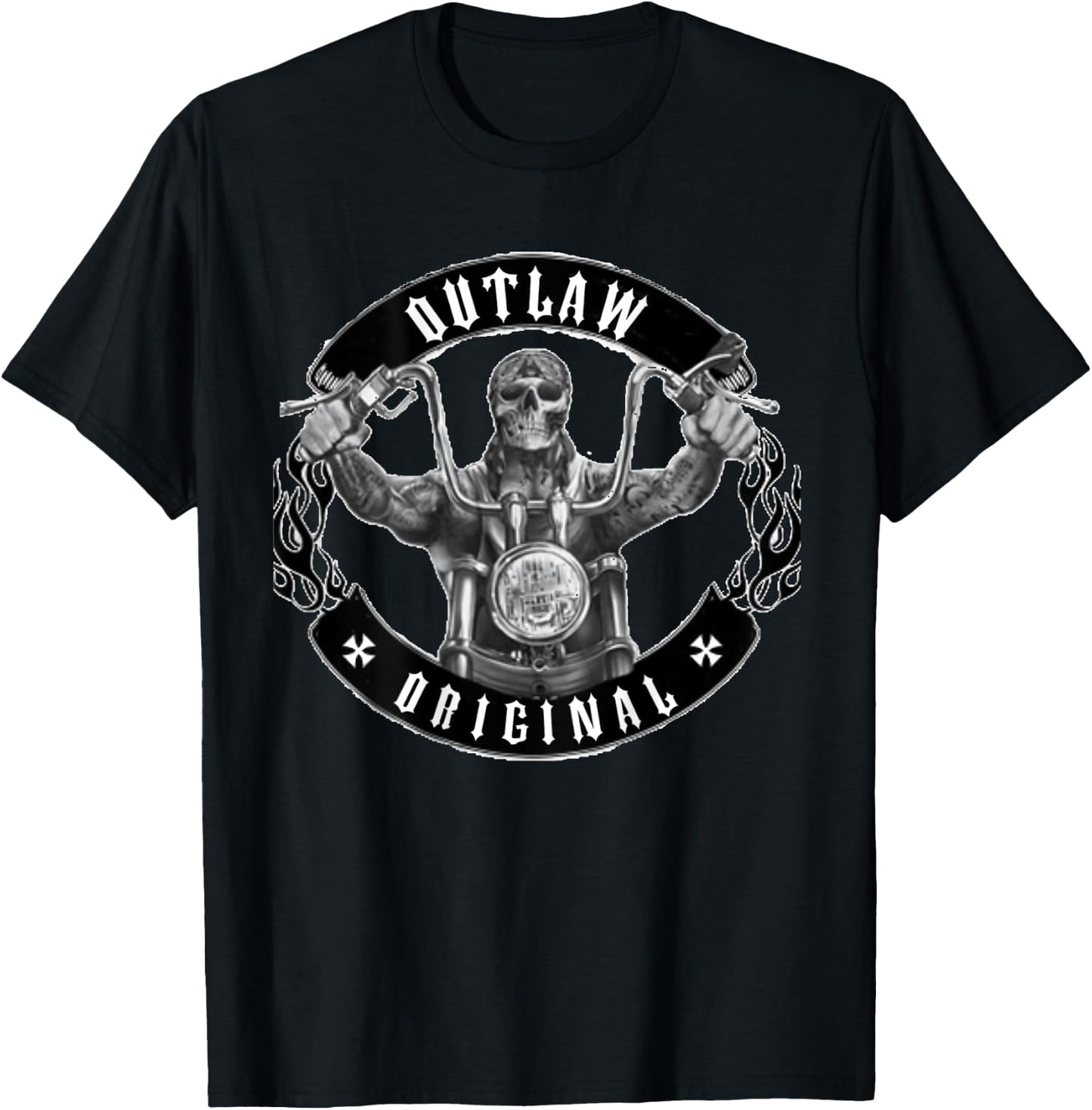 Biker Outlaw Original T-Shirt - T-Shirt | Black
