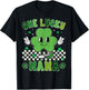 Retro Women One Lucky Mama St Patrick Day Mom Grandma T-Shirt - T-Shirt | Black