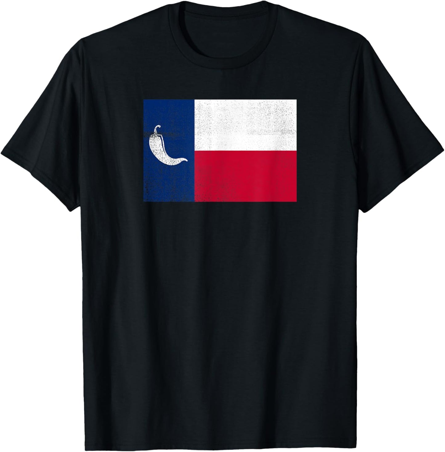 Spicy Texas Flag Funny Chili Cook Off T-Shirt - T-Shirt | Black