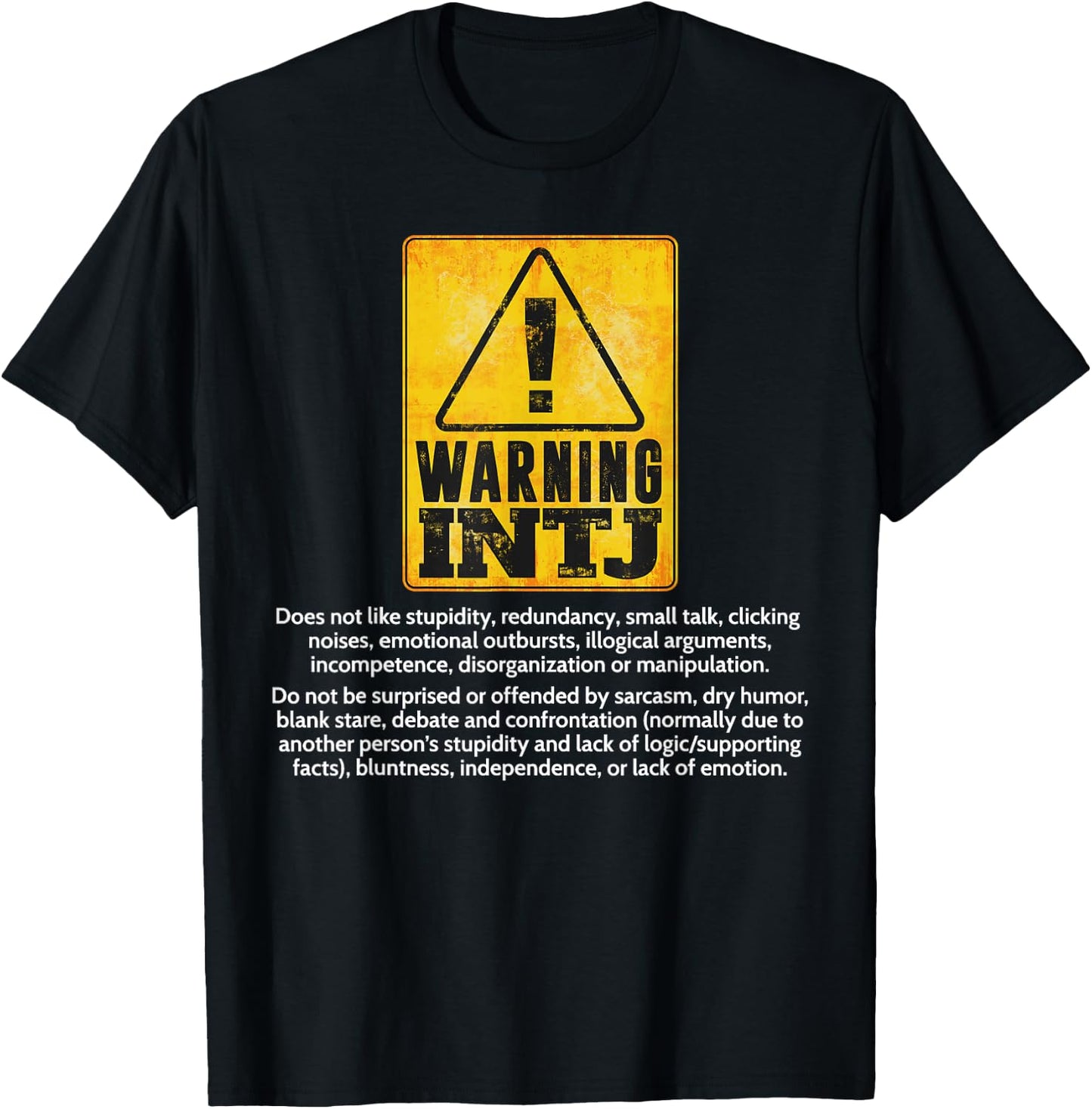 INTJ Personality Type Introvert Thinker Men Women Architect T-Shirt - T-Shirt | Black