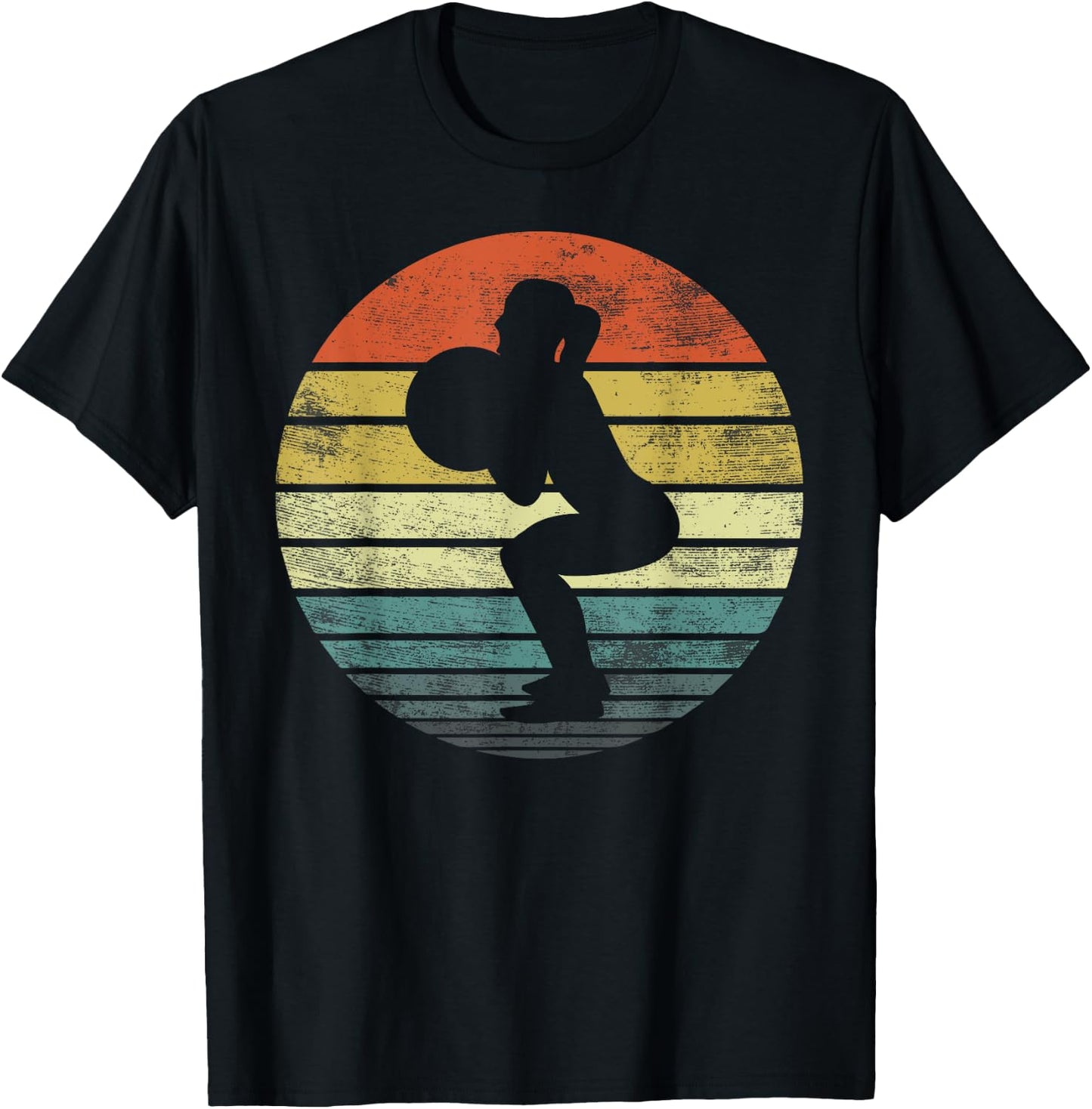 Powerlifting Gifts Weightlifting Retro Vintage Fitness Gym T-Shirt - T-Shirt | Black
