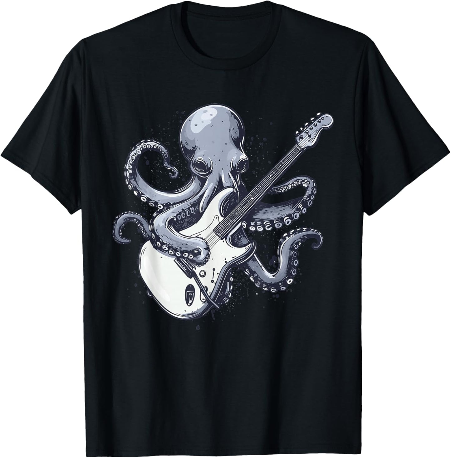 Octopus Playing Guitar T-Shirt - T-Shirt | Black