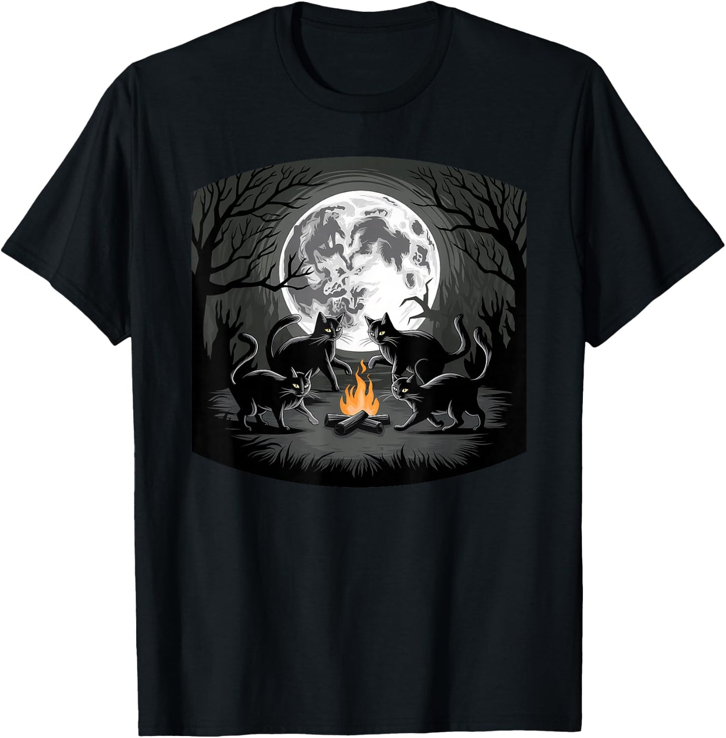 Cat Witchcraft T-Shirt - T-Shirt | Black