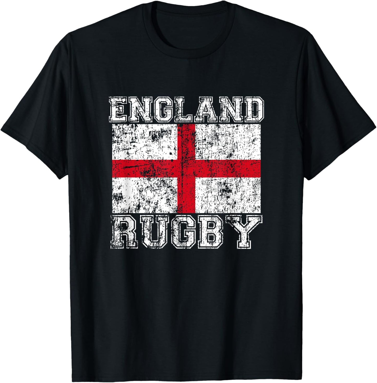 England Rugby Shirt - England Flag England Jersey Men Women T-Shirt - T-Shirt | Black