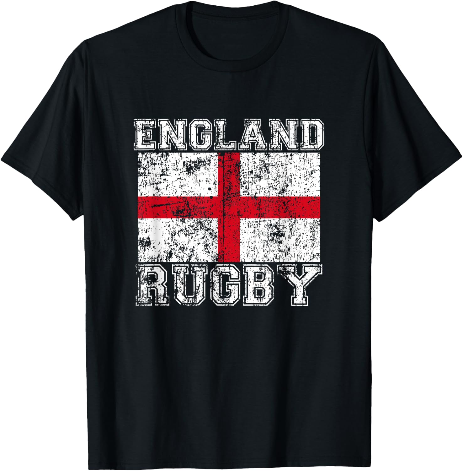 England Rugby Shirt - England Flag England Jersey Men Women T-Shirt - T-Shirt | Black