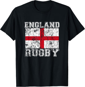 England Rugby Shirt - England Flag England Jersey Men Women T-Shirt - T-Shirt | Black