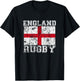 England Rugby Shirt - England Flag England Jersey Men Women T-Shirt - T-Shirt | Black