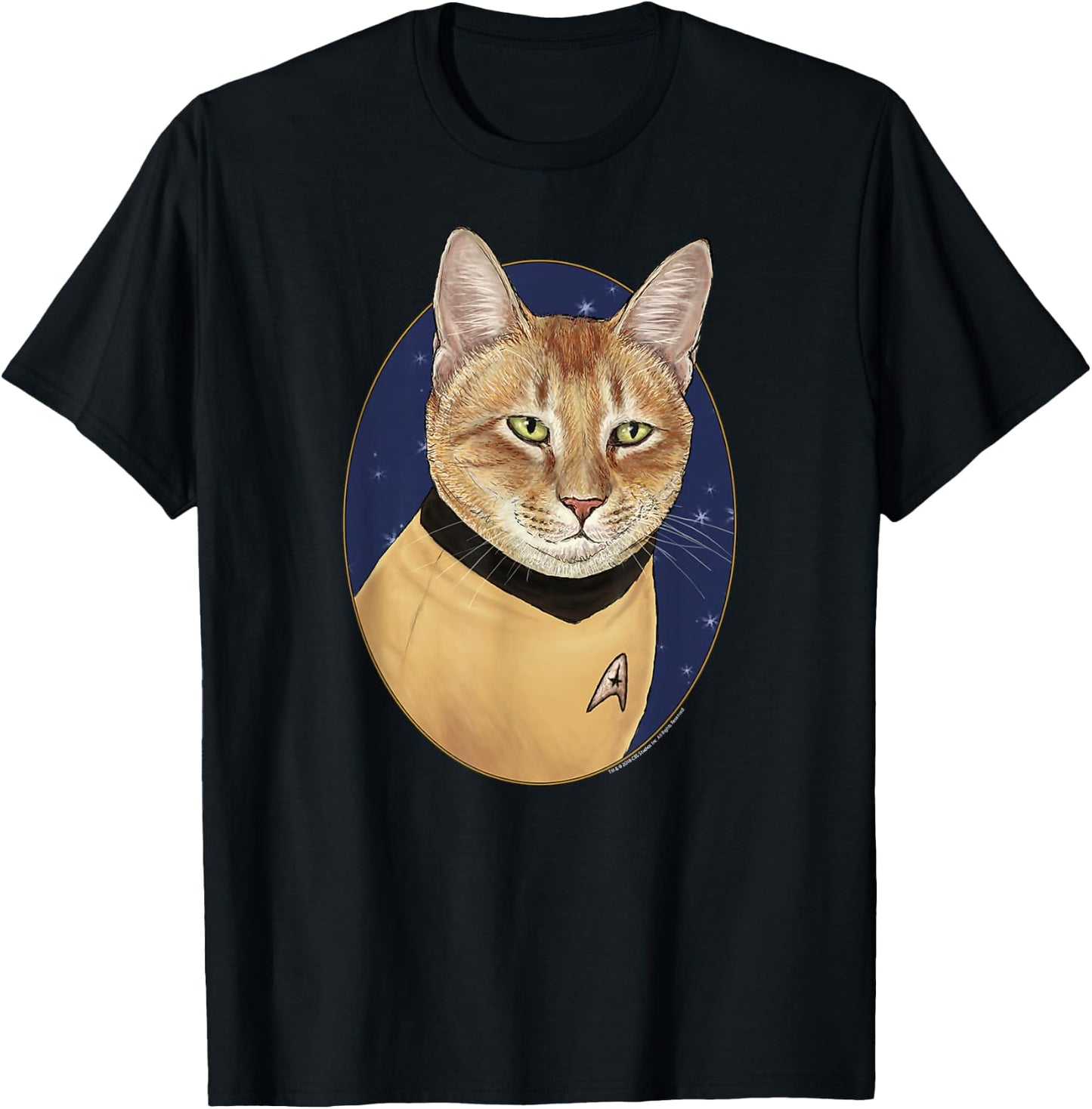Star Trek Captain Cat Kirk T-Shirt - T-Shirt | Black