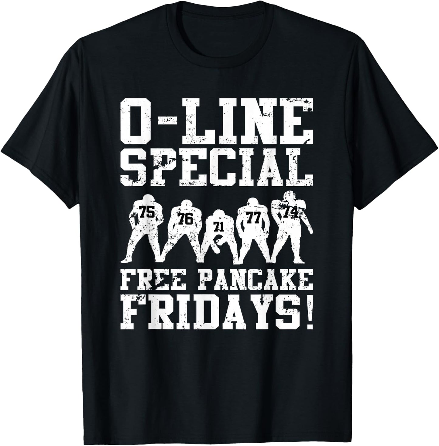 Offensive Line Football Lineman Funny T-Shirt - T-Shirt | Black