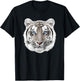 Bengal White Tiger Head T-Shirt - T-Shirt | Black