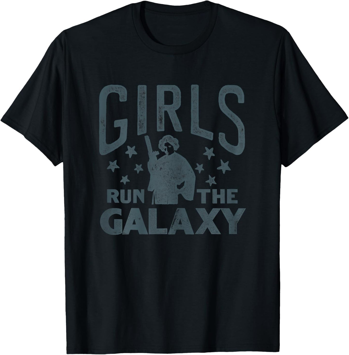 Star Wars Princess Leia Girls Run The Galaxy Disney+ T-Shirt - T-Shirt | Black