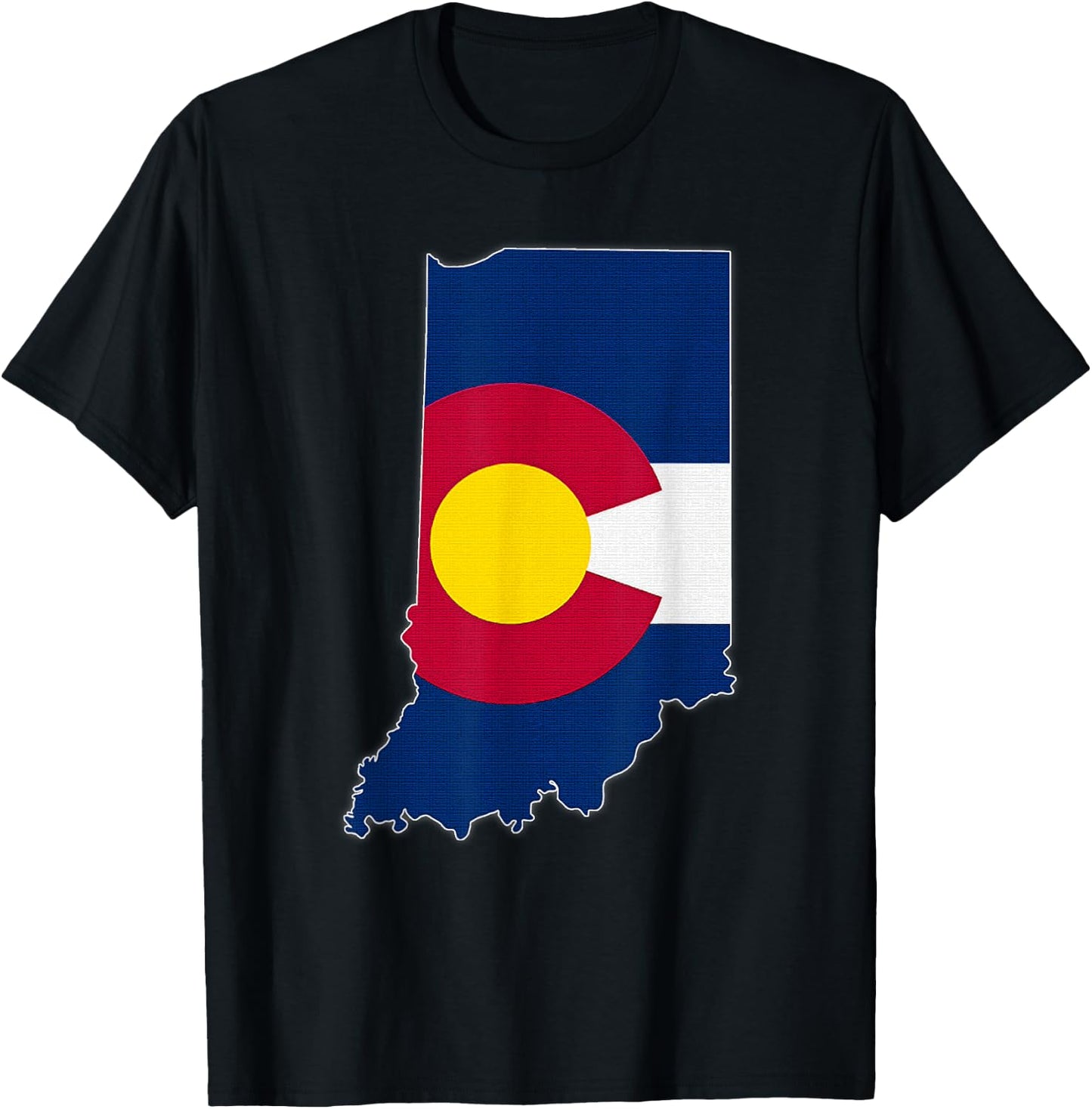 INDIANA STATE MAP COLORADO CO Flag Roots Men Women Gift T-Shirt - T-Shirt | Black