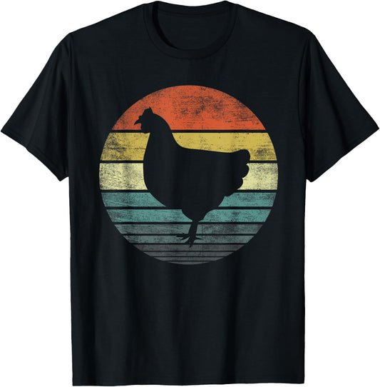 Chicken Lover Gifts Funny Farmer Retro Vintage Farm Animals T-Shirt - T-Shirt | Black