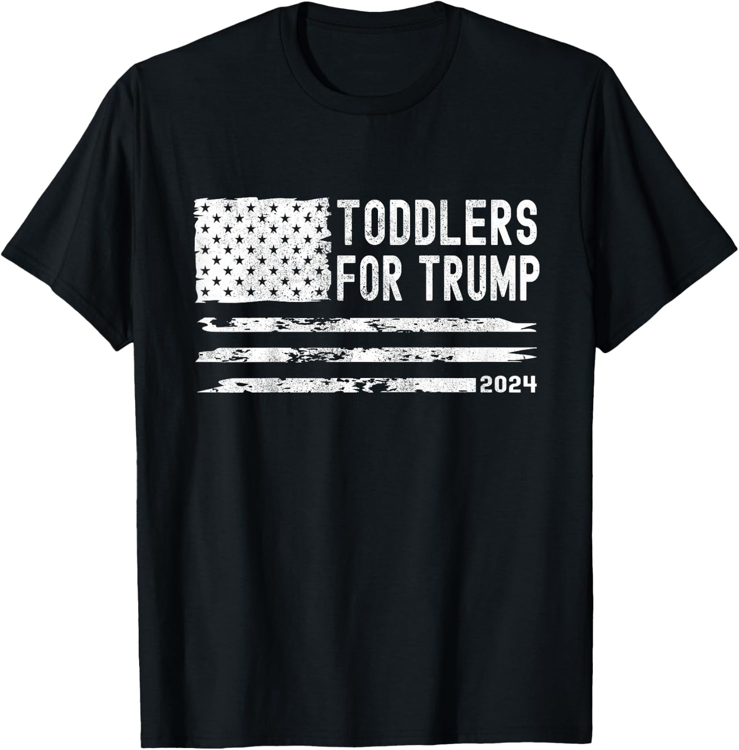 Kids Toddlers For Trump Election 2024 Kids For Trump T-Shirt - T-Shirt | Black