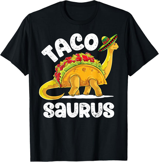Tacosaurus Taco Dinosaur T rex Funny Cinco de Mayo Men Women T-Shirt - T-Shirt | Black