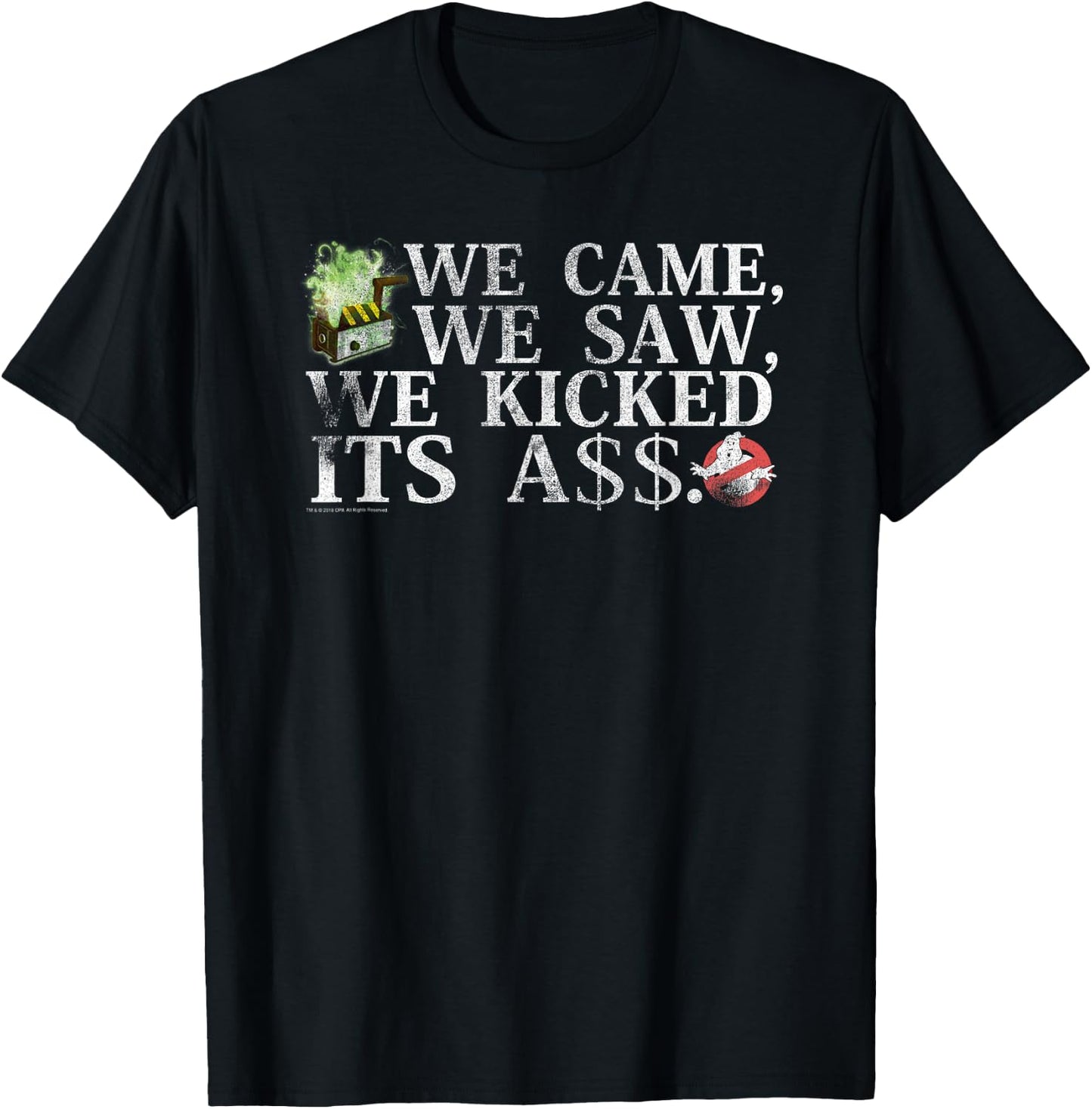 Ghostbusters We Came We Saw We Kicked Ass Funny Movie T-Shirt - T-Shirt | Black