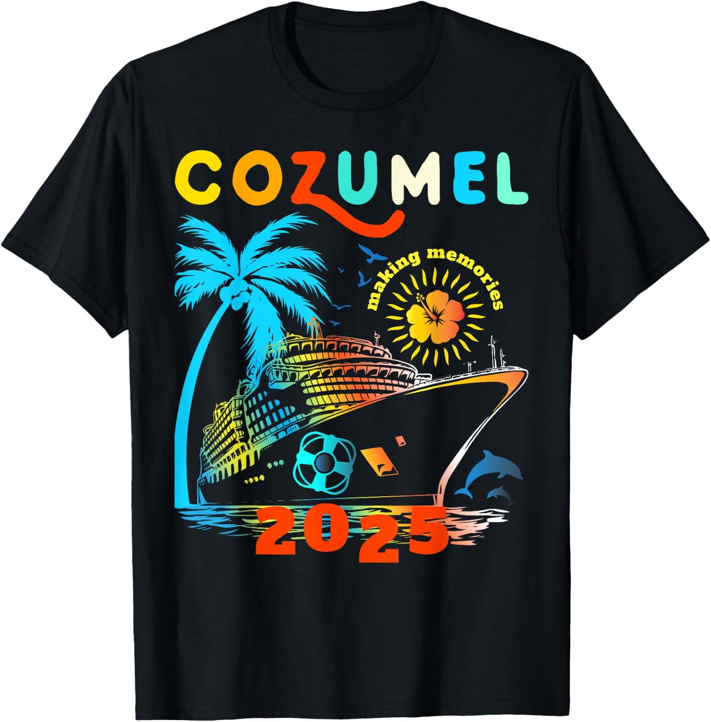 Cozumel Cruise 2025 Cruising Mexico Cozumel Family Matching T-Shirt - T-Shirt | Black