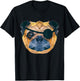 Evil Pet Pug Pirate Dog w Eye Patch T-Shirt - T-Shirt | Black