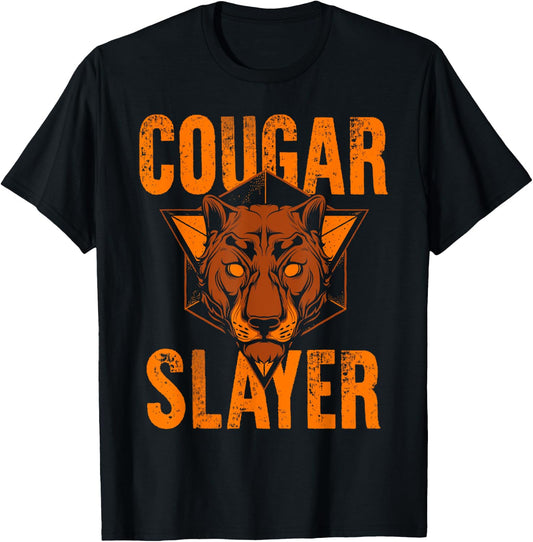 Hunting Cougar Slayer Wild Cougar Hunter T-Shirt - T-Shirt | Black
