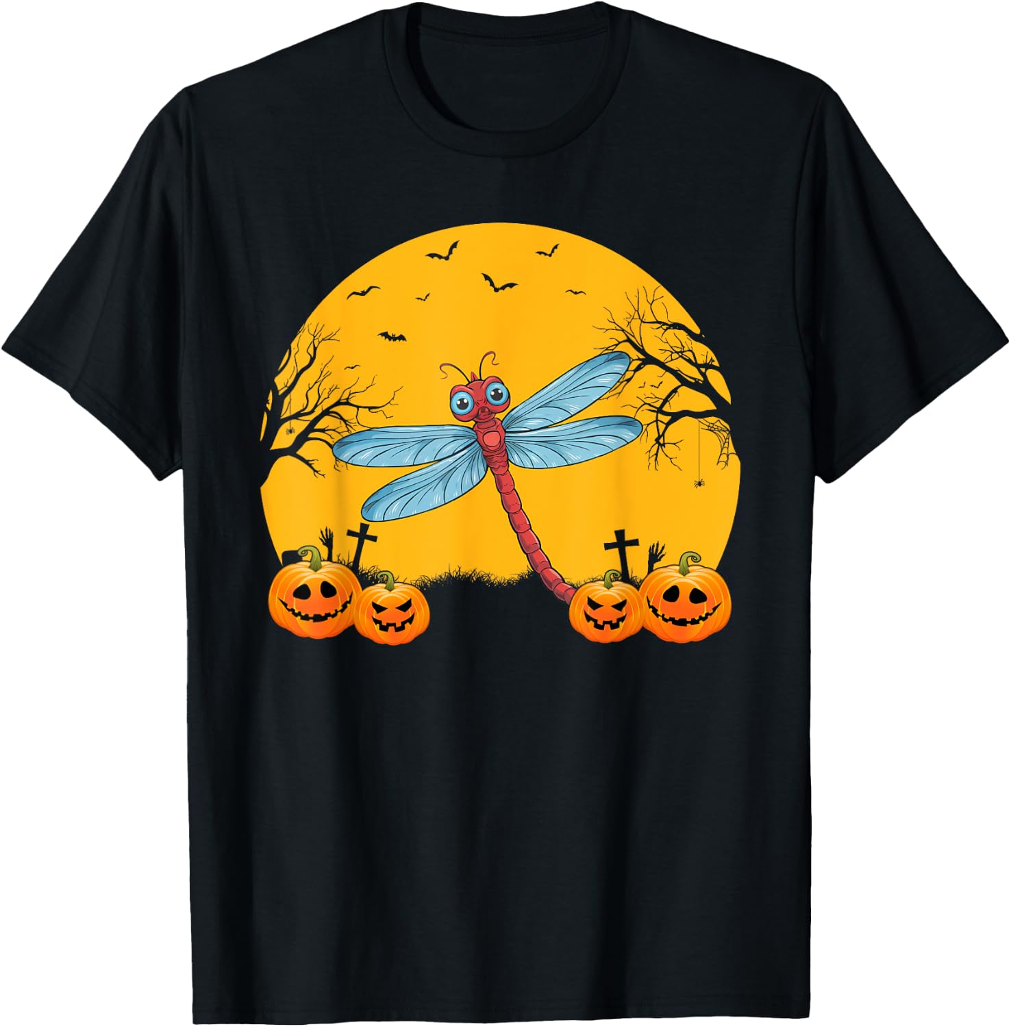 Dragonfly Lovers Men Women Kids Matching Halloween Costume T-Shirt - T-Shirt | Black