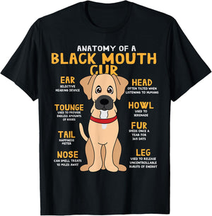 Black Mouth Cur Funny Anatomy Gift Black Mouth Cur T-Shirt - T-Shirt | Black