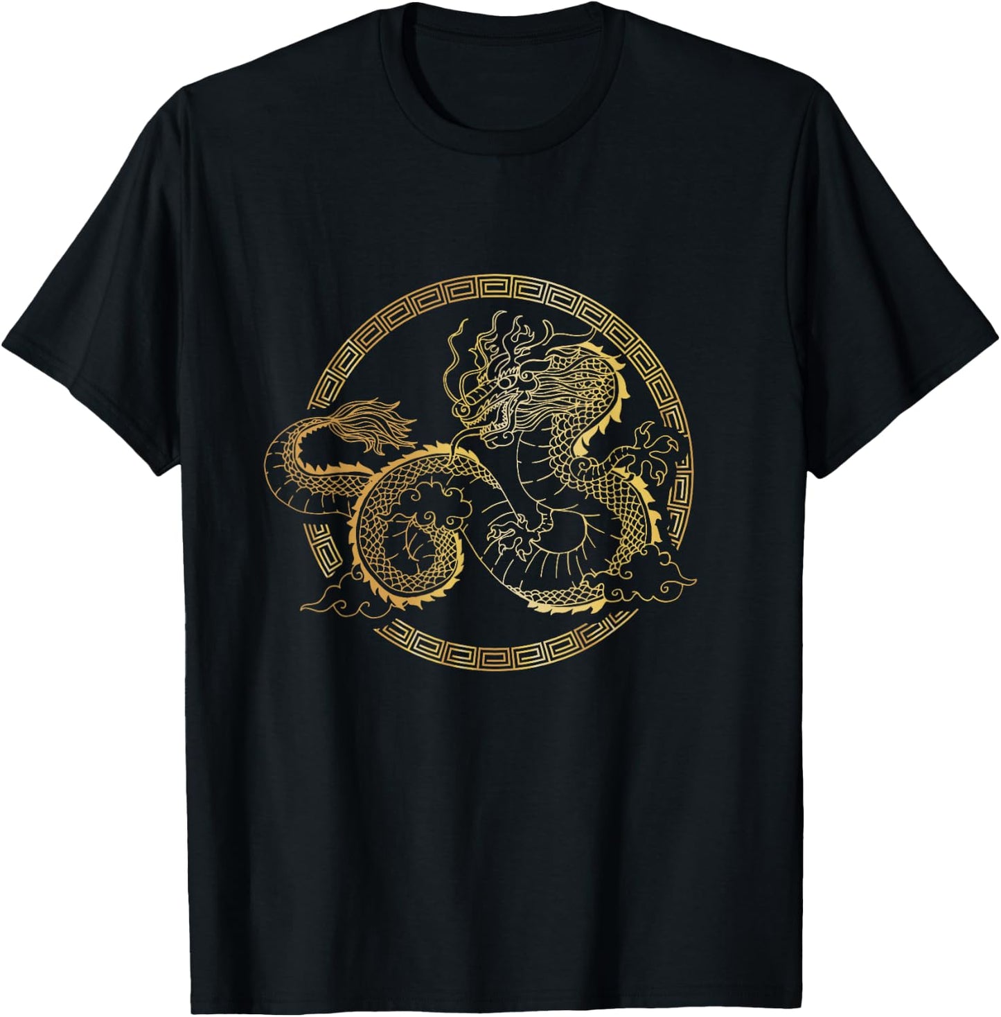 Martial Arts Shirts - Chinese Tai Chi Dragon T-Shirt - T-Shirt | Black