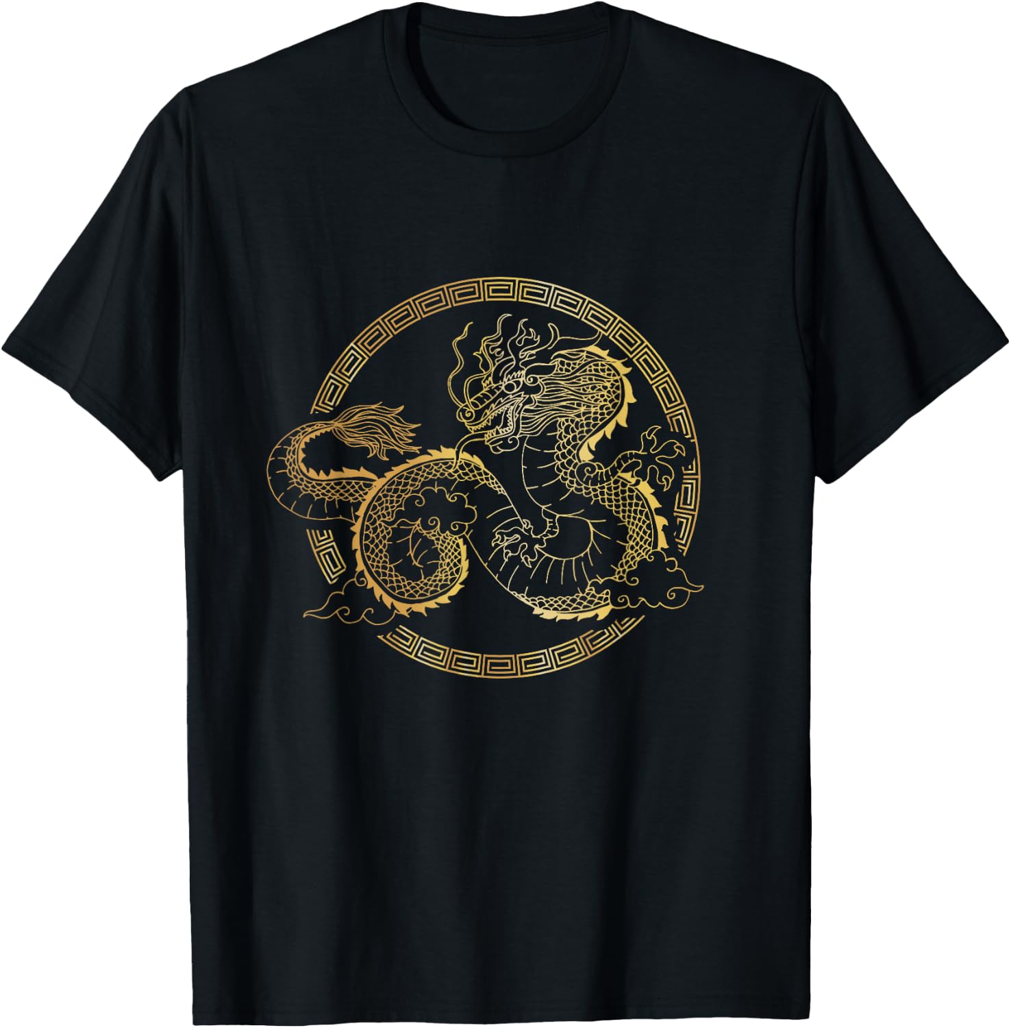 Martial Arts Shirts - Chinese Tai Chi Dragon T-Shirt - T-Shirt | Black