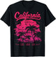 California CA Retro 70's Vintage Skyline Surf Shirt T-Shirt - T-Shirt | Black