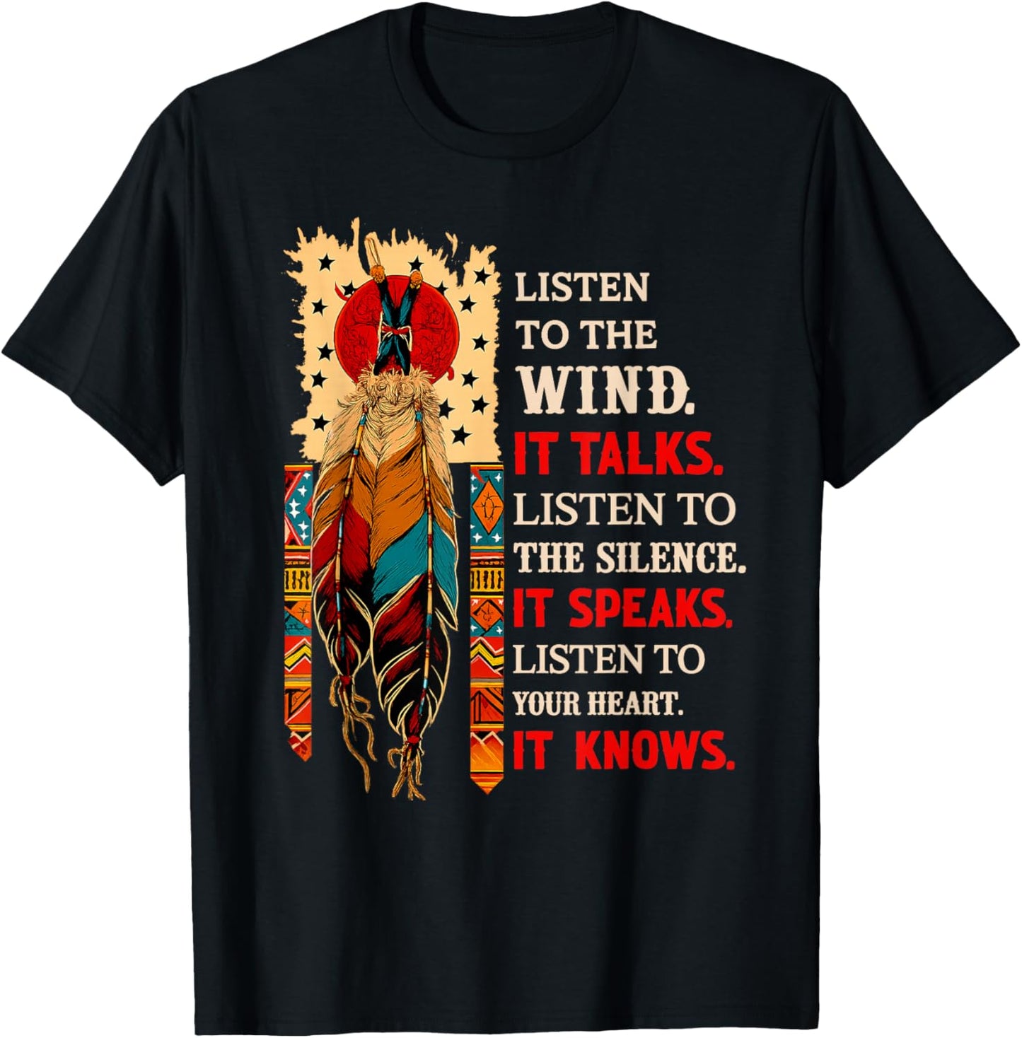Listen to The Wind It Talks Listen to The Silence It T-Shirt - T-Shirt | Black