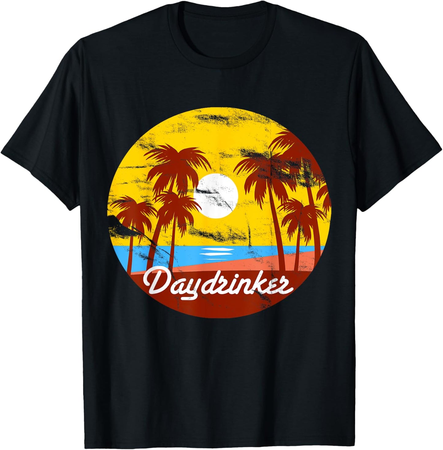 Day Drinker Retro Vintage Looking for Day Drinking T-Shirt - T-Shirt | Black