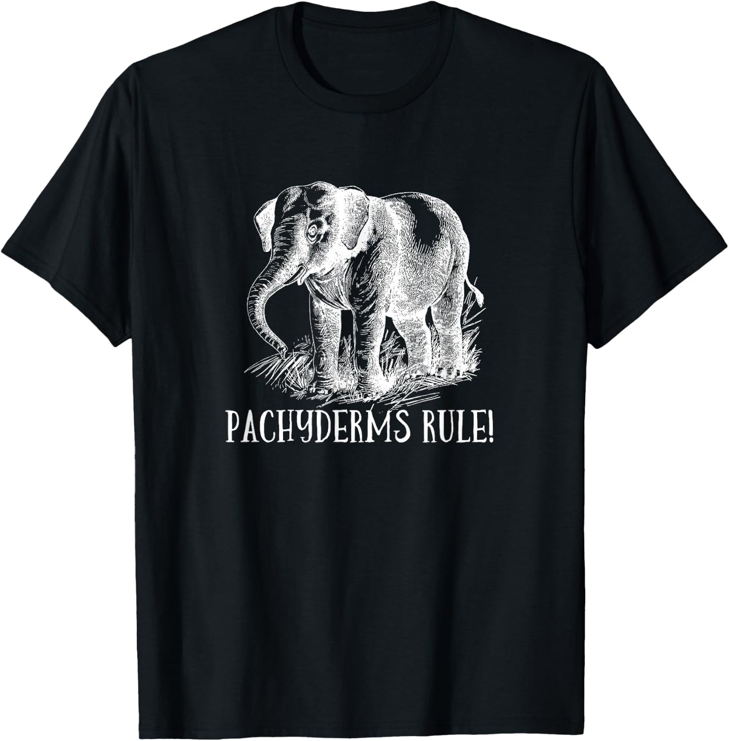Pachyderms Rule for Elephant Lovers T-Shirt - T-Shirt | Black