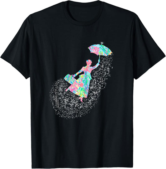 Magical Flying Nanny Glimmer Spoonful of Sugar T-Shirt - T-Shirt | Black