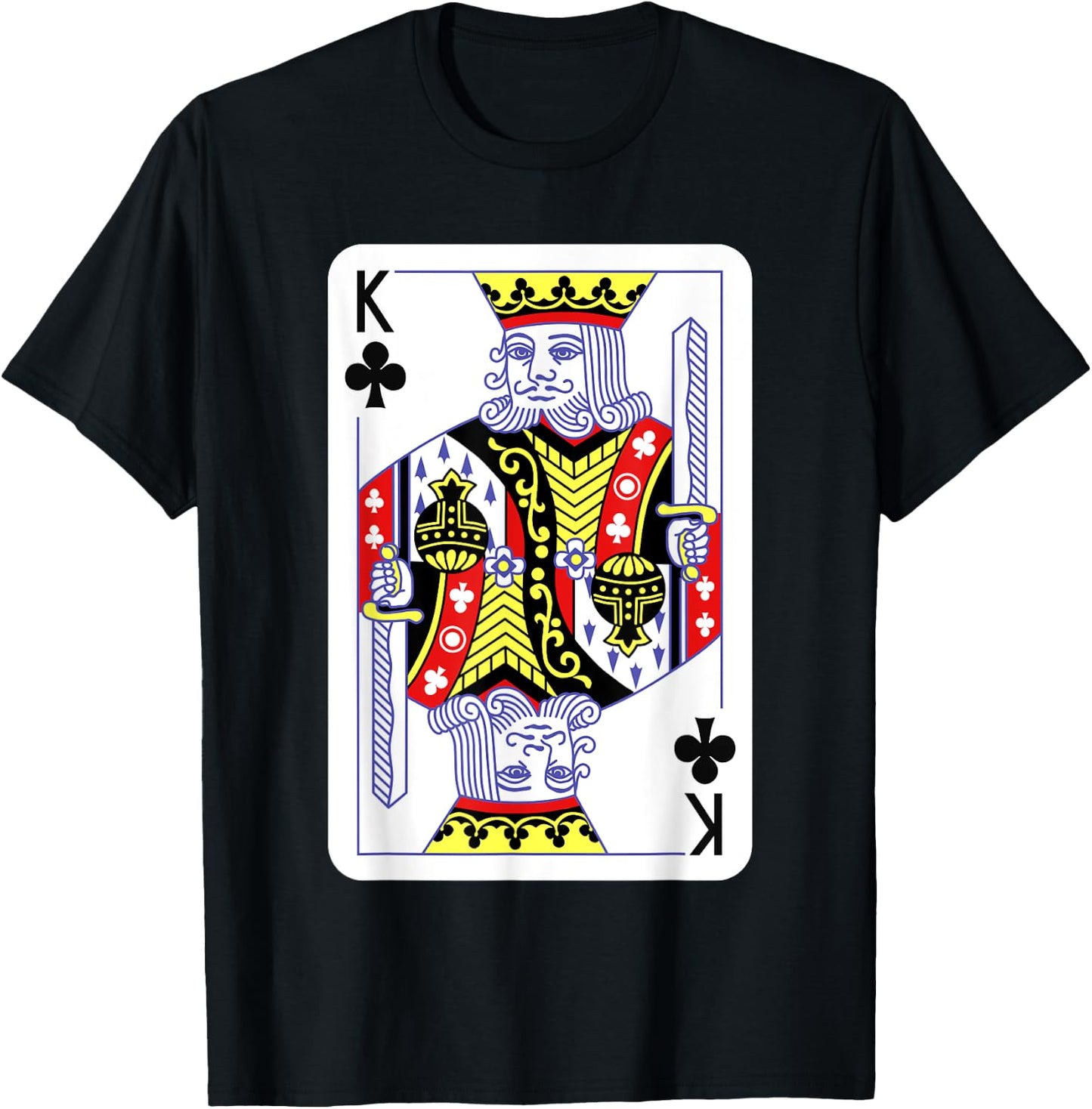 King Of Clubs Playing Cards Halloween Costume Deck Of Cards T-Shirt - T-Shirt | Black