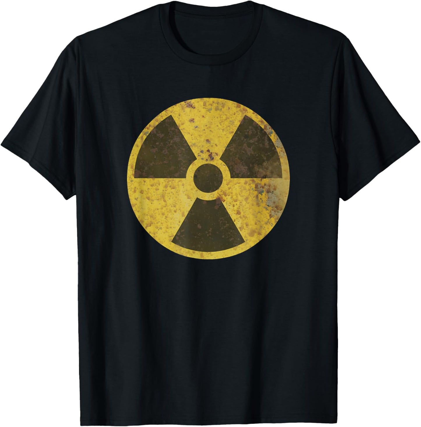 Biohazard Radioactive Symbol Old Vintage Rusted Sign T-Shirt - T-Shirt | Black