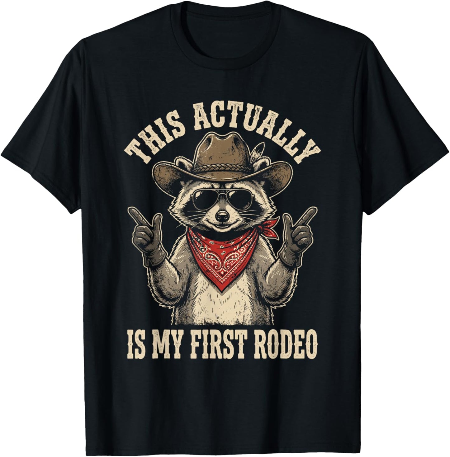 This Actually is My First Rodeo Funny Cowboy Fan T-Shirt - T-Shirt | Black
