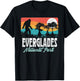 Everglades National Park Florida Bigfoot Swamp Ape & Trees T-Shirt - T-Shirt | Black