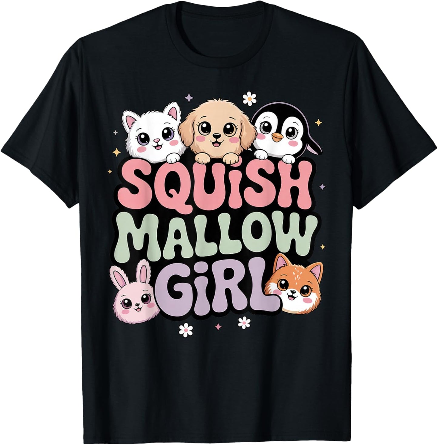 Squish Girl Slime Squish Squad Cute Squishies T-Shirt - T-Shirt | Black