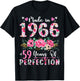 59 Year Old Made In 1966 Floral 59th Birthday Women T-Shirt - T-Shirt | Black