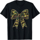 Camouflage Old Camo Bow Camo Coquette Bow Girls T-Shirt - T-Shirt | Black