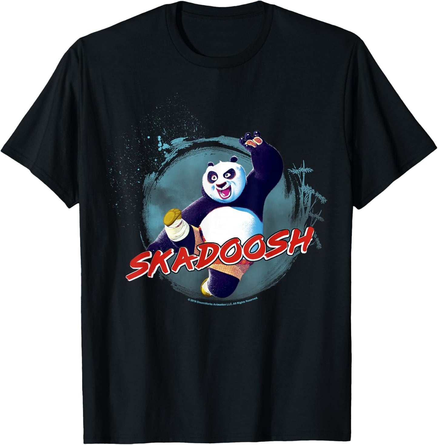 Kung Fu Panda Po Skadoosh Action Pose T-Shirt - T-Shirt | Black