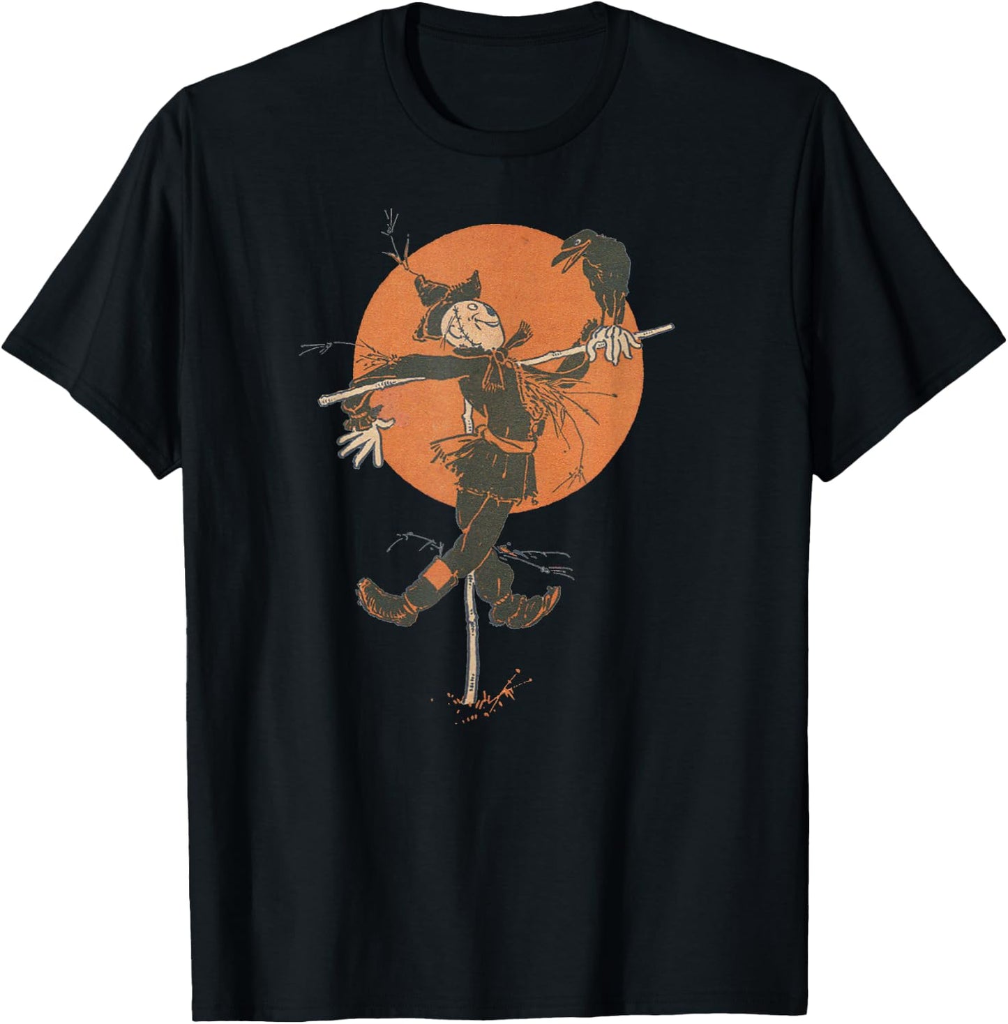The Wizard of Oz T Shirt Art- Scarecrow Halloween T-Shirt - T-Shirt | Black