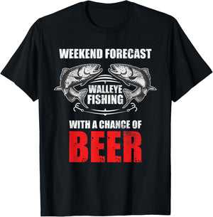 Walleye Fishing Shirts Funny Fishing T-Shirt - T-Shirt | Black