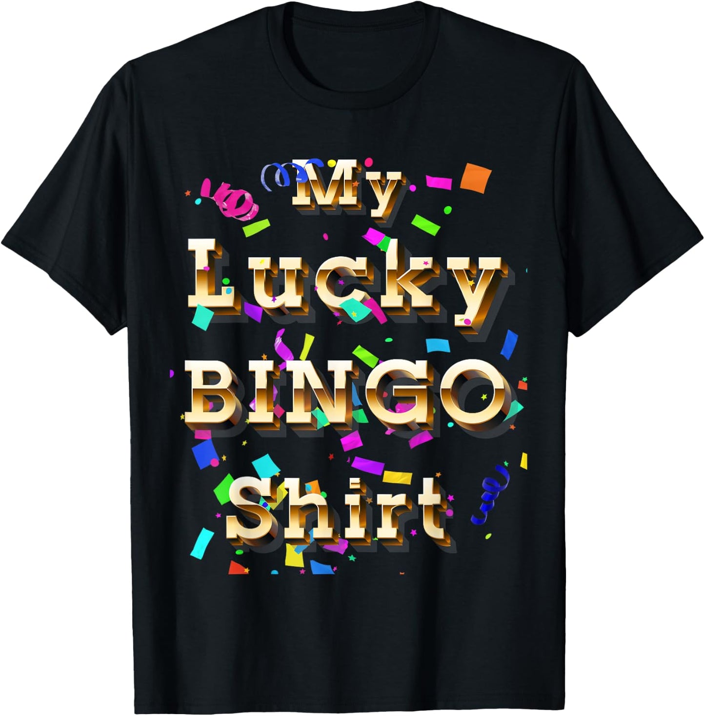 Lucky Bingo Night Shirt Good Luck Charm for Grandma Gamblers T-Shirt - T-Shirt | Black