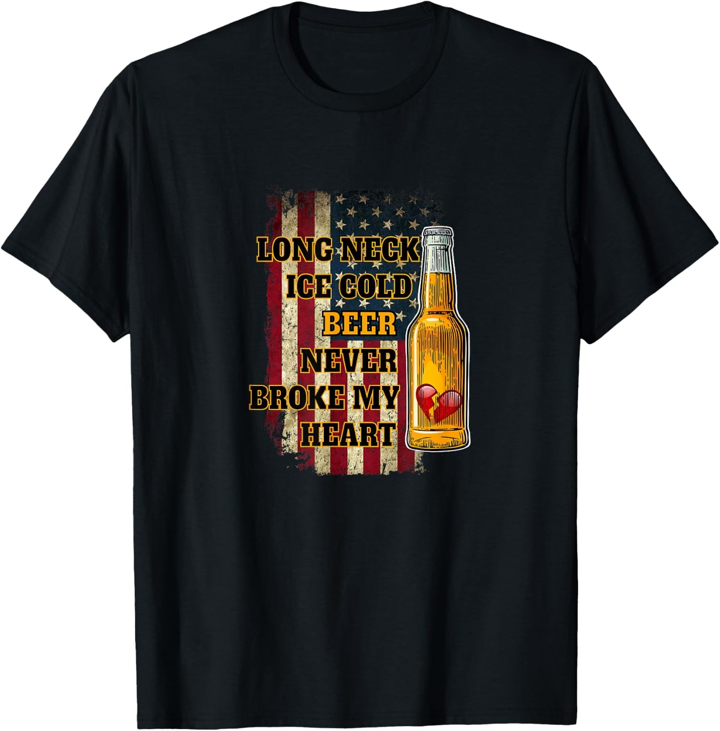 Long Neck Ice Cold Beer T-Shirt - T-Shirt | Black